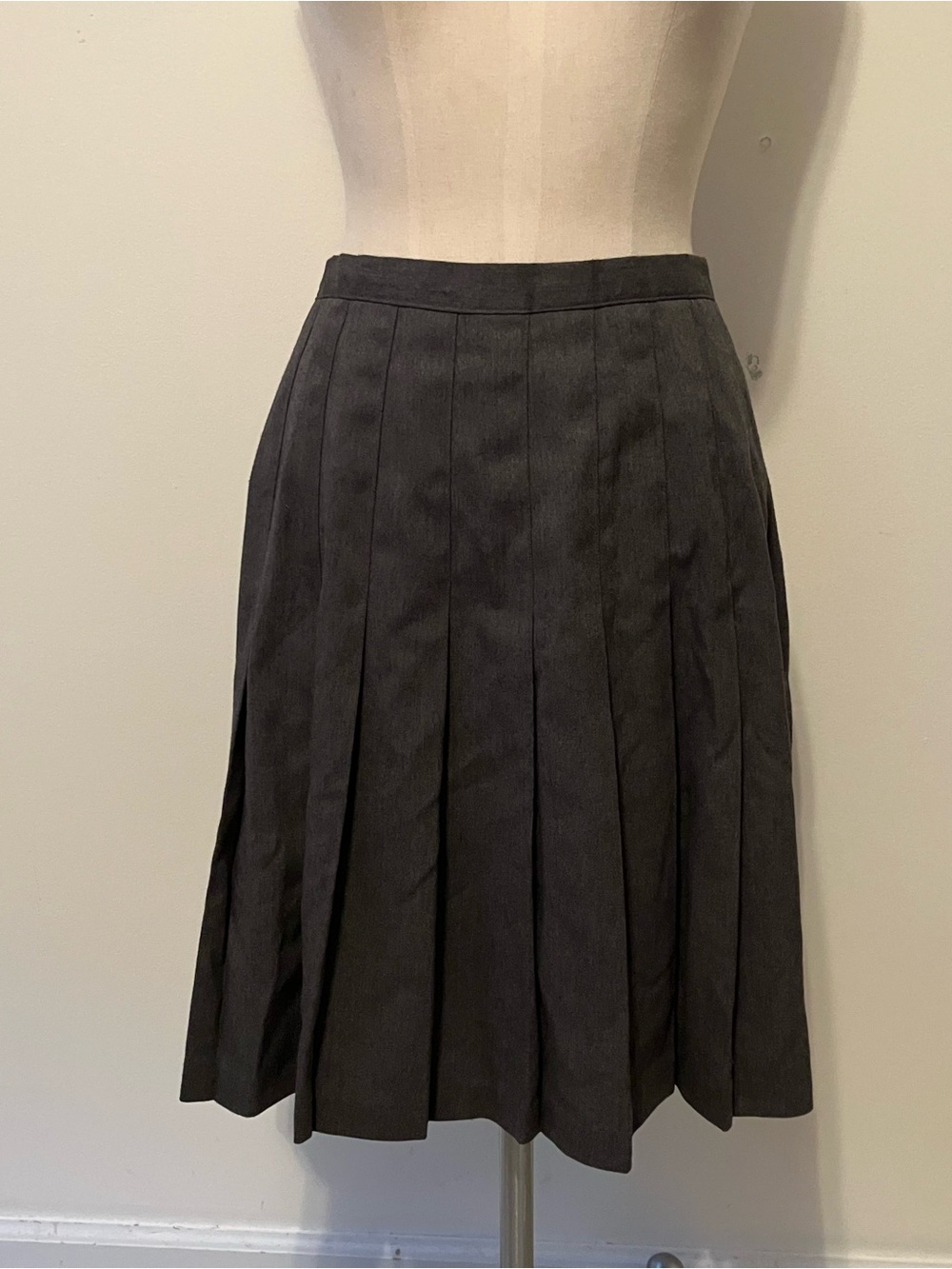 VTG Gray Pleated Mini Skirt 10 Preppy Academia Schoolgirl 90s Y2K Briggs